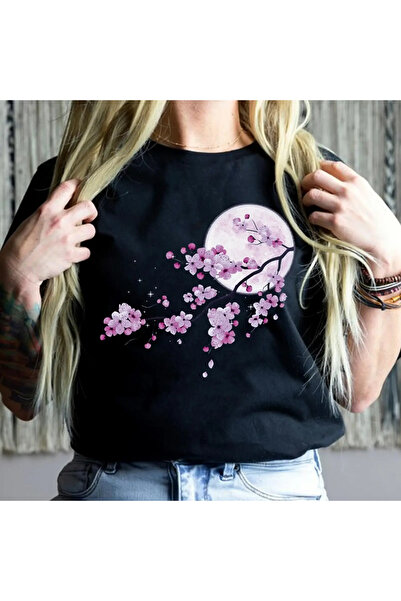 Kartier Tricou Dama Negru Blossom Moon