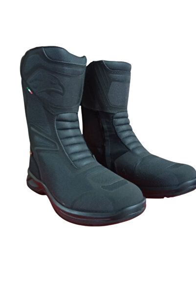 Falco Motosiklet Botu Siyah Atlas 2 Motorcu Bot