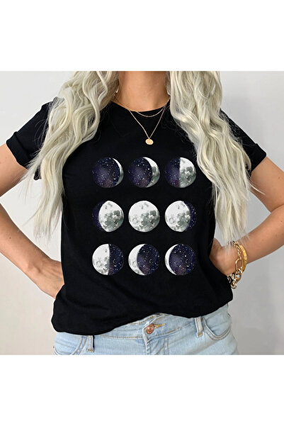 Kartier Tricou Dama Negru Moon Phase