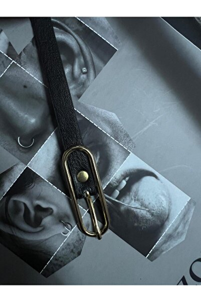 Luminos Butik Long Buckle Black Thin Women's Belt Jacket Belt, Women's Belt, ...