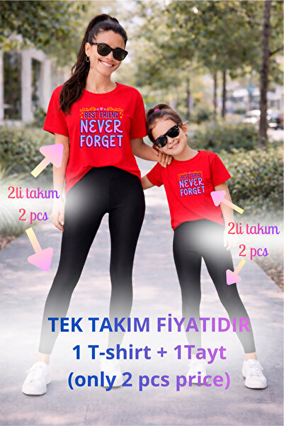 genosha Mother Daughter Mama Min Toparlayıcı Tayt T-Shirt Combination Single ...