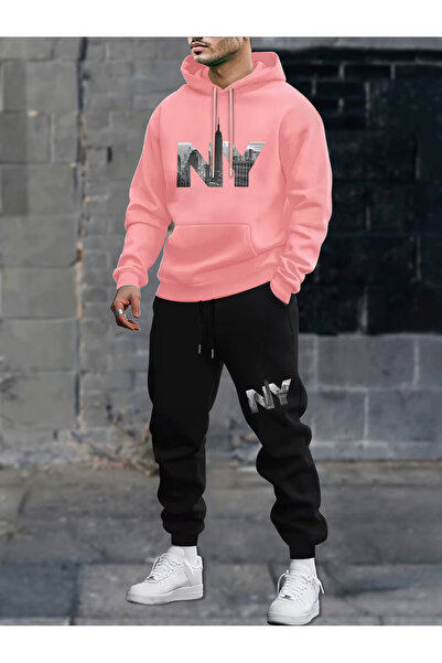 CLASSY.MODA Calle 00 Urban Street Style 3 Threaded Rastered Sweatpants Set