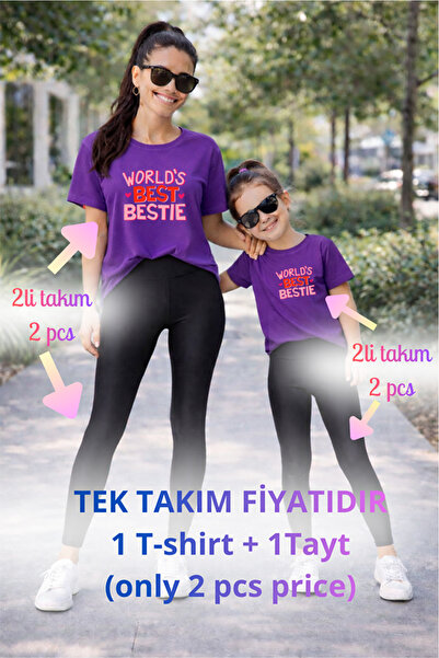 genosha Mother Daughter Mama Min Toparlayıcı Tayt T-Shirt Combination Single ...