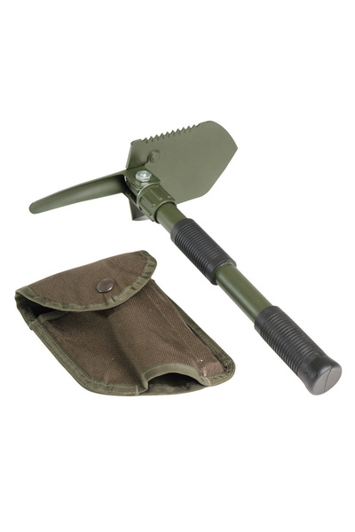 Mil-Tec Mini folding shovel with hoe - Olive