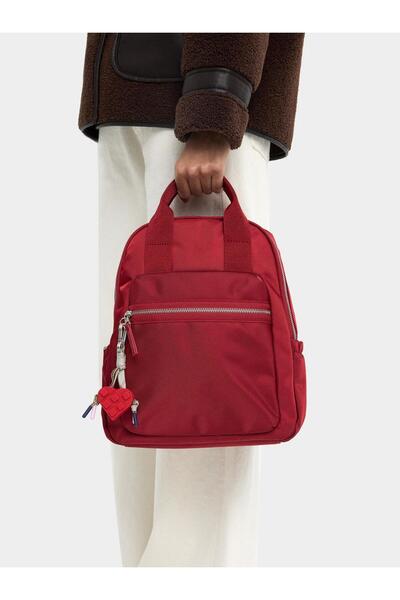 PARFOIS Kalp Charmlı Teknik kumaş Sırt Çantası