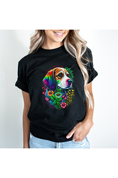 Kartier Tricou Dama Negru Retro Dog