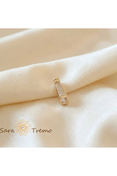 SaraTremo Signature of Light Pendant – 14K Plated with Zirconia, 1.5 cm