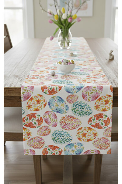 Markaev Easter Eggs Cotton Table Runner 0098– 50X150 cm