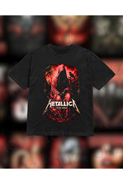 Touz Moda Metal Music Design Printed Unisex Oversize T-Shirt