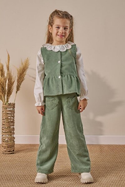 miabambim Рето Харт Детайлна риза, жилетка и панталони, 3-компонентен комплек...