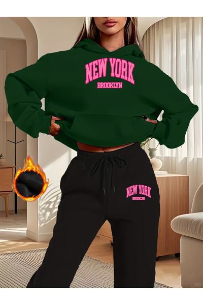 valeriae Calle 00 Deluxe Edition Set hanorac și pantaloni din 3 fire, cu deta...