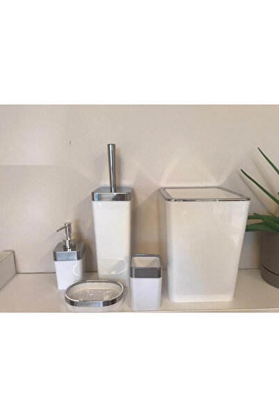 AROW Odessa Bathroom Set 5-Piece Luxury Acrylic Square White Tr-3629