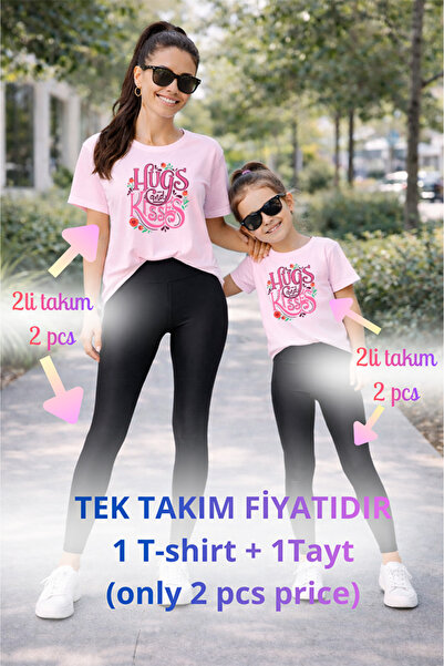 genosha Mother Daughter Mama Min Toparlayıcı Tayt T-Shirt Combination Single ...