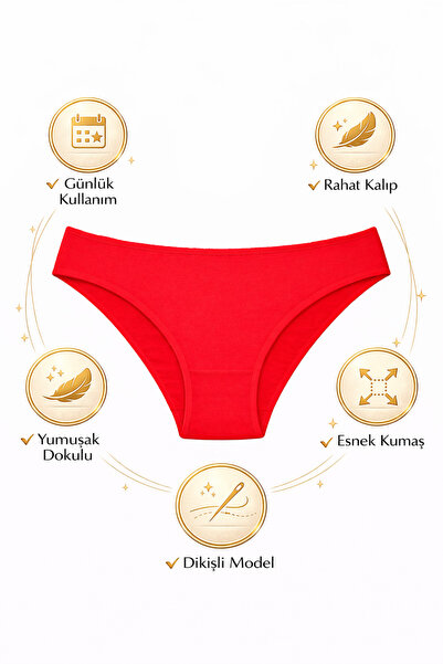 PRUSA İÇ GİYİM Women's Bikini Panties – Basic Daily Underwear, Comfortable Fit