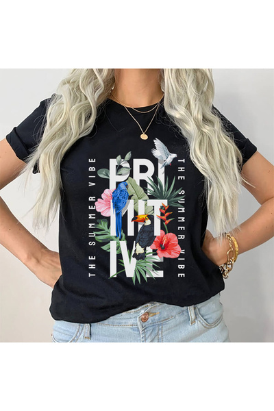 Kartier Tricou Dama Negru Primitive