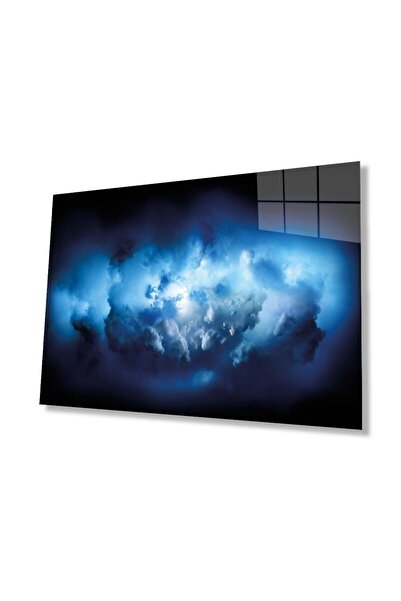 idealizbiz Tablou din sticlă ilustrativă, sticlă temperată durabilă de 4mm, d...