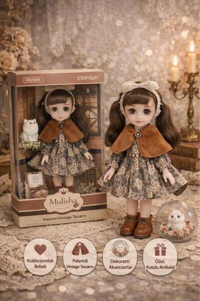 ctoy Mulisha Fashion Classics Klasik Moda Oyuncak Bebek 30 cm – Pelerinli Vin...