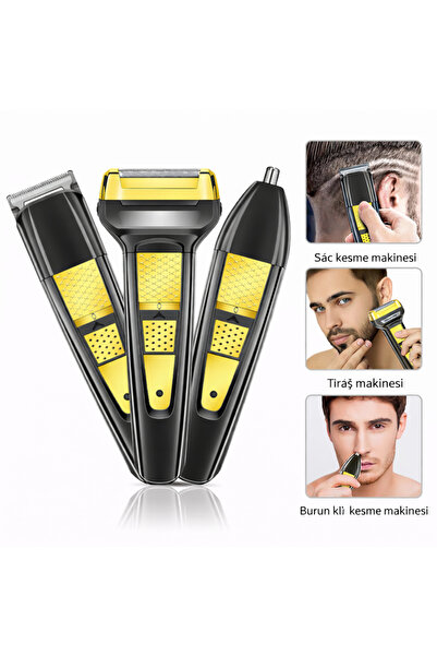 Dearling SM-545 Professional 3’ü 1 Arada Erkek Bakım Seti – Şarjlı Saç, Sakal...