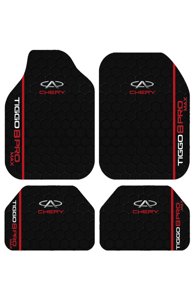 Genel Markalar Chery Tiggo 8 Pro Max Logolu Oto Halı Paspas 4 Parça Set Kayma...