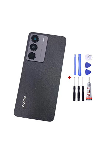 Yedcom Realme C75 Siyah Arka Kapak Arka Cam Pil Kapağı Tamir Setli