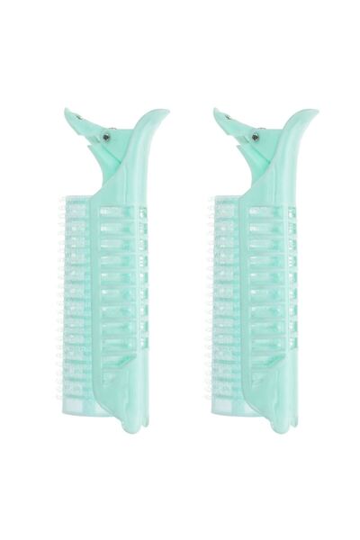 OEM Hair Curlers with Scrunchies & Clips Mint Green 11cm - 2pcs