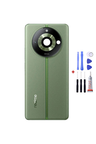 Yedcom Realme 11 Pro Plus Yeşil Arka Kapak Arka Cam Pil Kapağı Tamir Setli