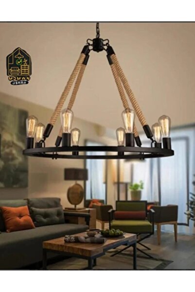 Hummer Eight-piece steel rope chandelier