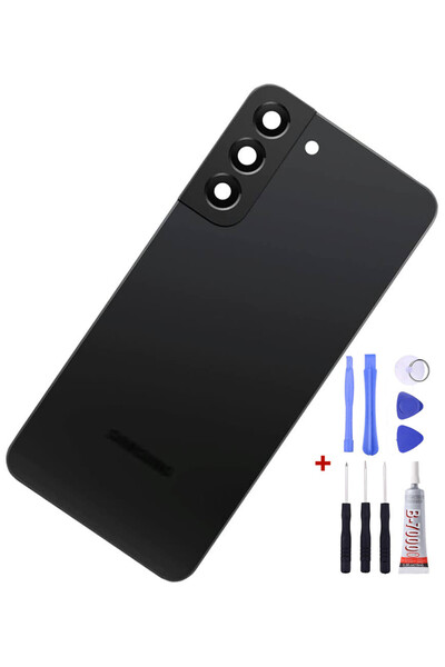 Yedcom Samsung S22 Siyah Uyumlu Arka Kapak Arka Cam Pil Kapağı Tamir Setli