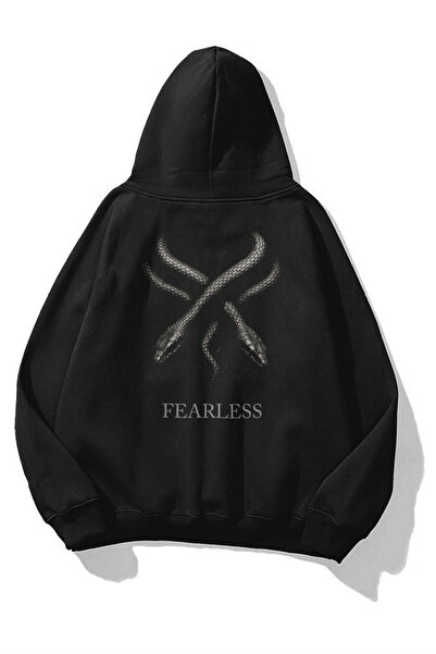 Trendiz Unisex Fearless Sweatshirt Siyah