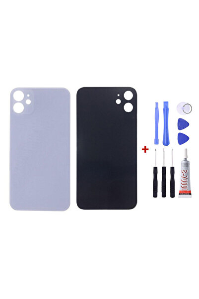 Yedcom Iphone 11 Mor Uyumlu Arka Kapak Arka Cam Pil Kapağı Tamir Setli
