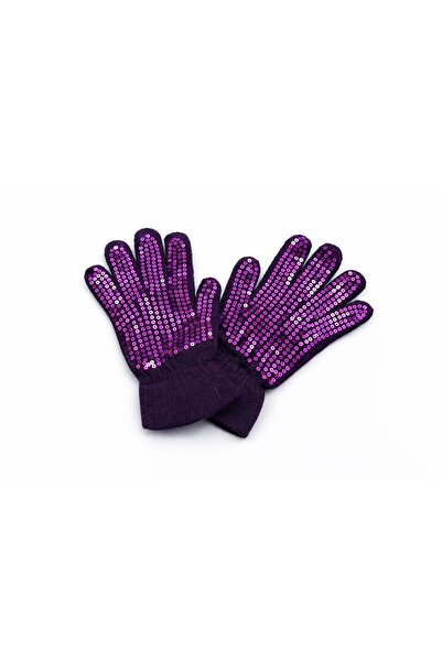 Luna Nueva Women's Sequin Gloves New Season Stylish Design Shiny Detailed Win...