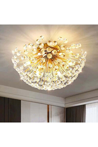 edc Lustra Aplicata Crystal Dandelion Gold