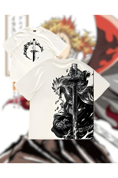 Touz Moda Demon Slayer Printed Unisex Oversize T-Shirt