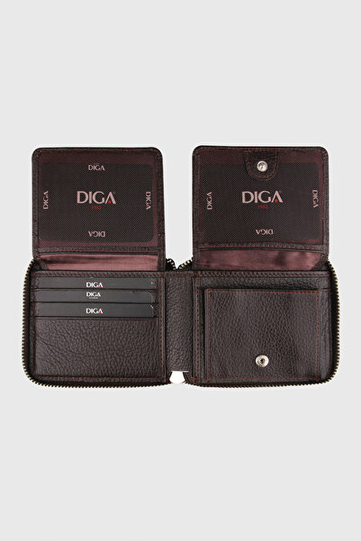 DİGA 102 Model Gerçek Deri Kahverengi Cüzdan