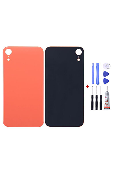 Yedcom Iphone XR Pembe Uyumlu Arka Kapak Arka Cam Pil Kapağı Tamir Setli