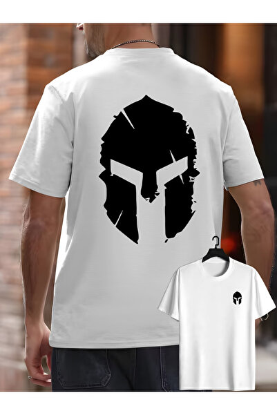 ALEYZA MODA ΑΝΔΡΙΚΟ Τυπωμένο Oversize Γυναικείο/Ανδρικό Unisex Λευκό T-shirt