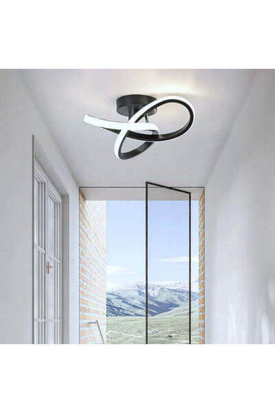 LightPlanet Lustra LED 48W TWO RINGS Black Echivalent 200W