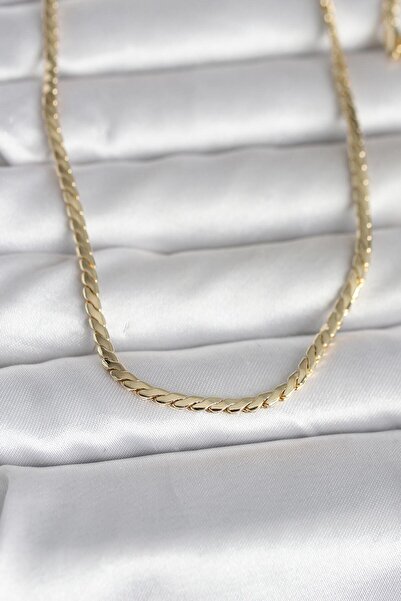 Twin Store Cm 1 Gold Rk Flat Model 60 cm Women's Necklace
