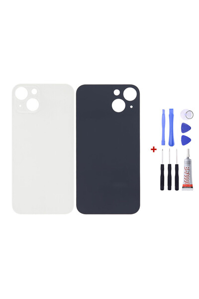 Yedcom Iphone 13 Beyaz Uyumlu Arka Kapak Arka Cam Pil Kapağı Tamir Setli