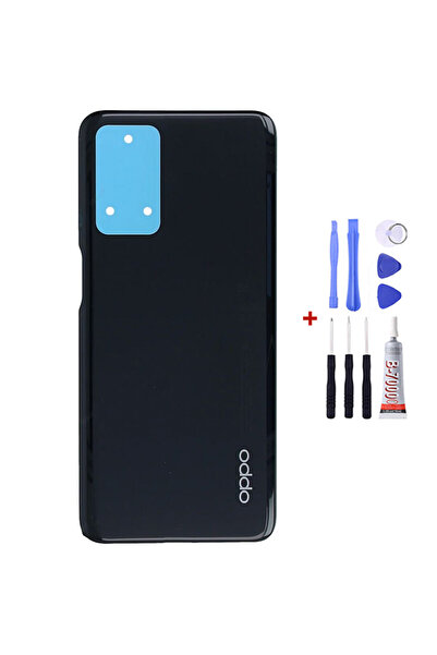 Yedcom Oppo A54 Siyah Arka Kapak Arka Cam Pil Kapağı Tamir Setli