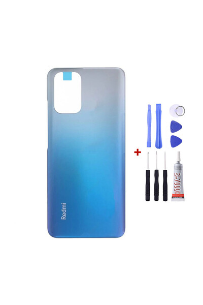 Yedcom Xiaomi Redmi Note 10S Beyaz Arka Kapak Arka Cam Pil Kapağı Tamir Setli