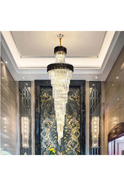LightPlanet Crystal chandelier BLACK PANTHER LUXURY 180cm