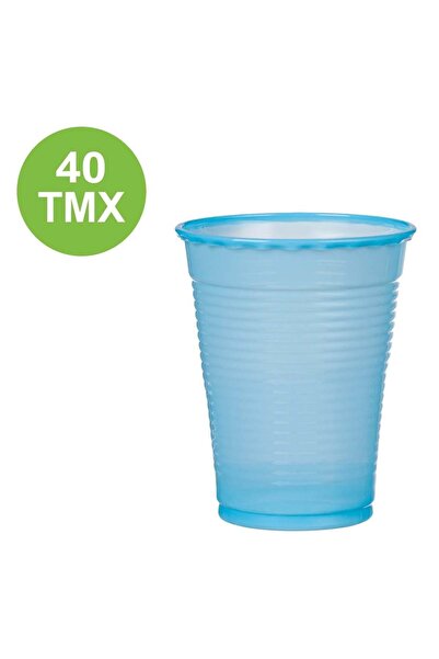 OEM Set 40 de Pahare din Plastic Bleu 200ml