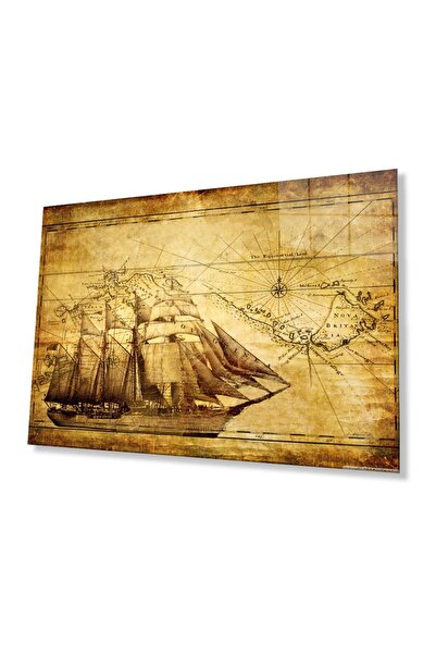 idealizbiz Hartă a lumii, sticlă temperată de 4 mm, rezistentă la impact, pen...