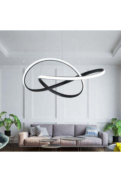 LightPlanet Lustra LED Suspendata INFINITY Black Telecomanda Echivalent 500W