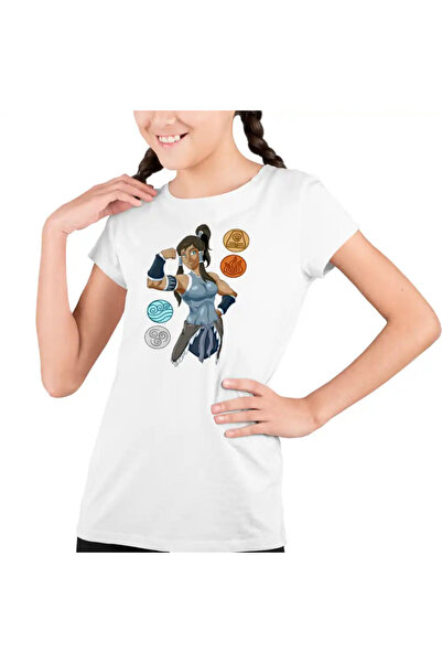 OEM Tricou Copii Fete Avatar Legenda lui Korra Cele 4 Elemente