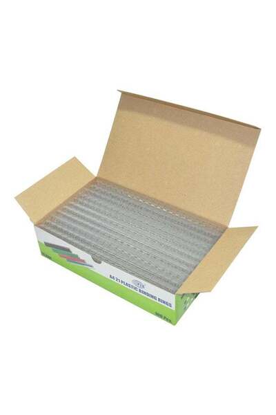 FİS 100-Piece Plastic Binding Rings Clear