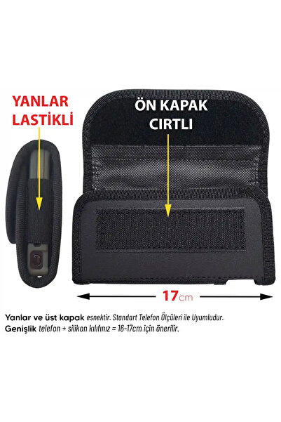 Veloa 17cm Cırtlı Yanları Lastikli Toptan Bel Kemer Telefon Kılıfı – Universa...