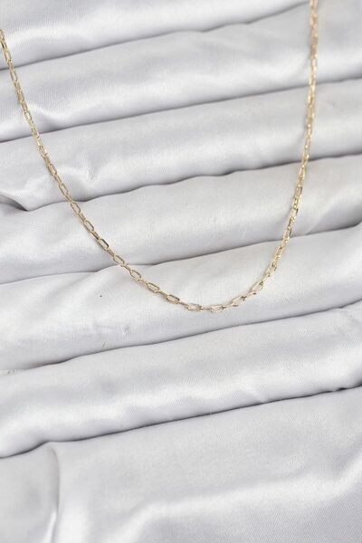 Twin Store Cm 1 Gold Rk Paperclip Chain Model 60 cm Women's Necklace