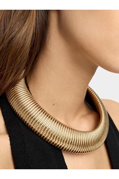 PARFOIS Tüp Şeklinde Çizgili Kolye